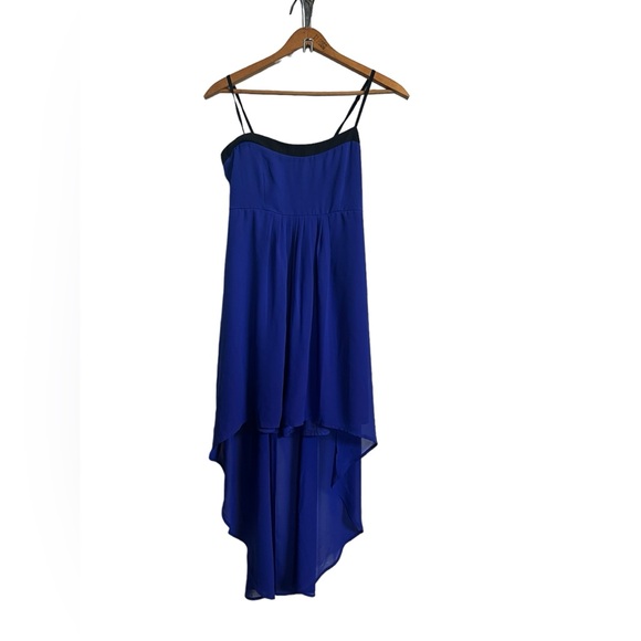Forever 21 Dresses & Skirts - Royal Blue handkerchief Dress with black accents
